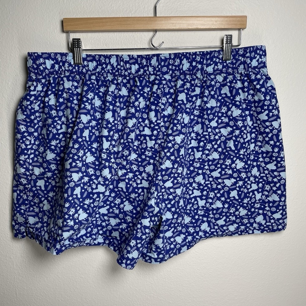Disney Women 2XL Blue Shorts Alice In Wonderland Coquette Cotton 4" - Picture 3 of 13